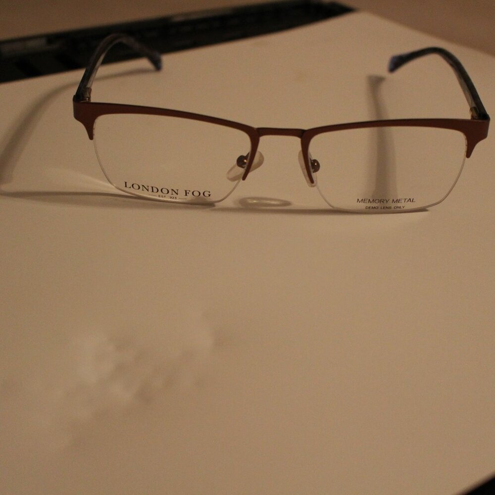 London Fog Glasses Frame Thad Brown 53-18-140 with Hard case